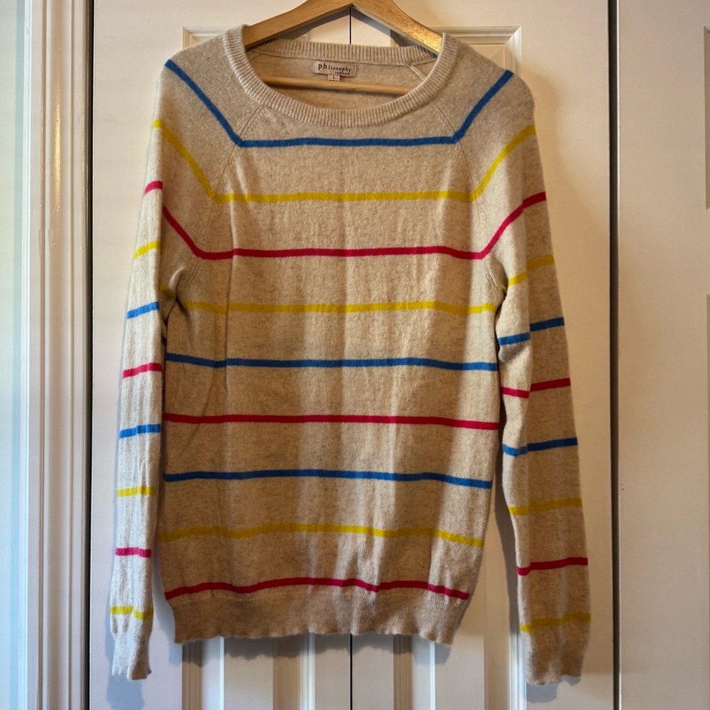 Cashmere 100%  Philosophy Crew Neck Sweater size L